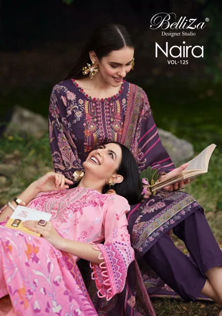 Naira Vol 125 By Belliza Pure Cotton Printed Wholesale Dress Material In India